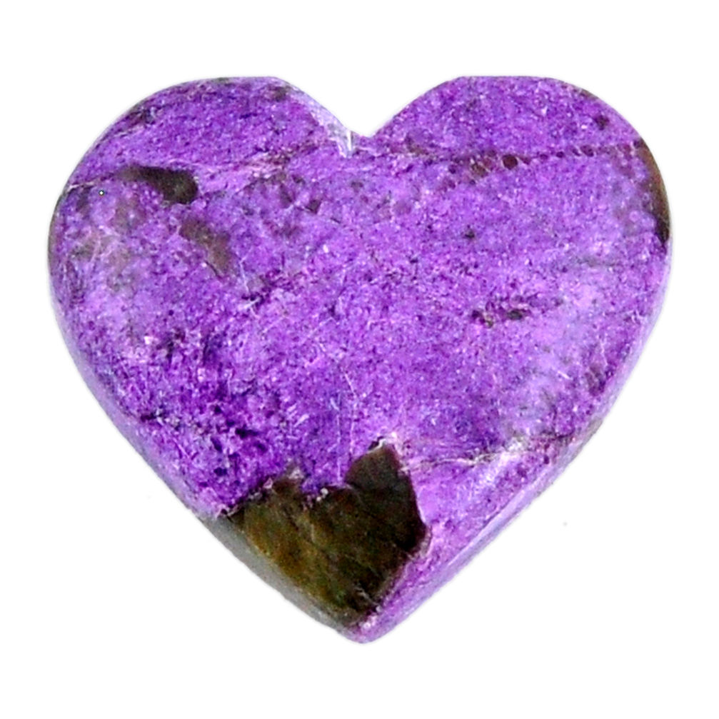 Natural 12.15cts purpurite stichtite purple 21x20 mm heart loose gemstone s19180