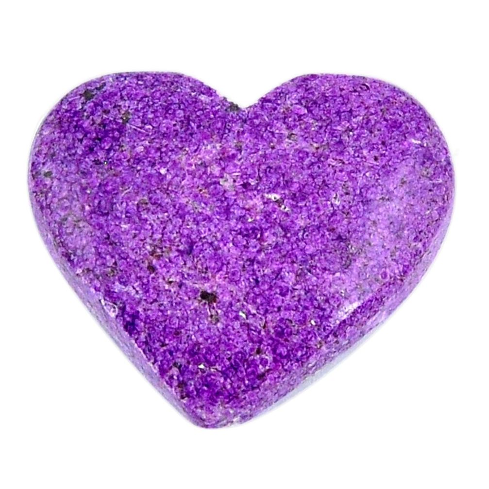 Natural 13.15cts purpurite stichtite purple 23x20 mm heart loose gemstone s19176