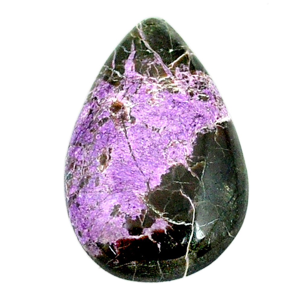 Natural 18.10cts purpurite stichtite purple 30x18 mm pear loose gemstone s22254