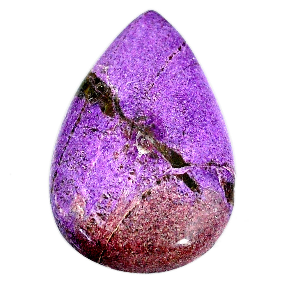 Natural 20.10cts purpurite stichtite purple 33x21 mm pear loose gemstone s22281