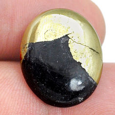 Natural 18.15cts pyrite in magnetite golden 19x16 mm oval loose gemstone s28835