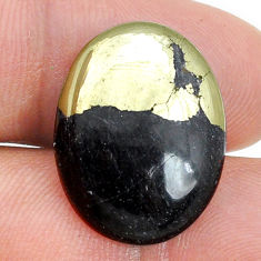 Natural 20.15cts pyrite in magnetite golden 21x16 mm oval loose gemstone s28839