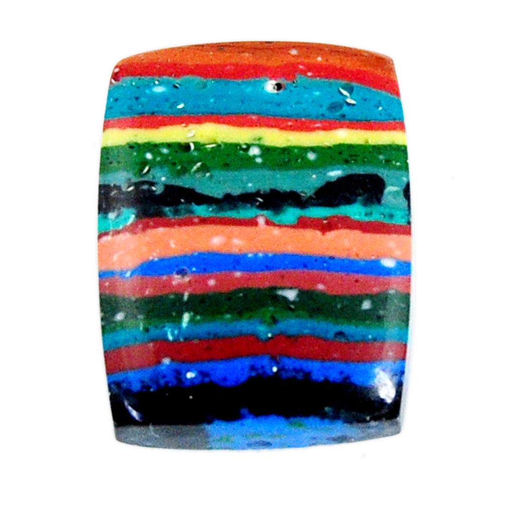 Natural 11.30cts rainbow calsilica multi color 17.5x13.5mm loose gemstone s19497