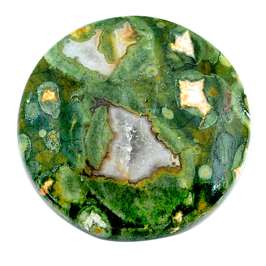 Natural 25.10cts rainforest rhyolite jasper 23.5x23.5 mm loose gemstone s24517