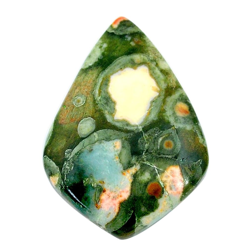 Natural 23.05cts rainforest rhyolite jasper 33x22 mm fancy loose gemstone s24530