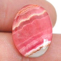 Natural 16.30cts rhodochrosite inca rose pink 21x15mm oval loose gemstone s28855