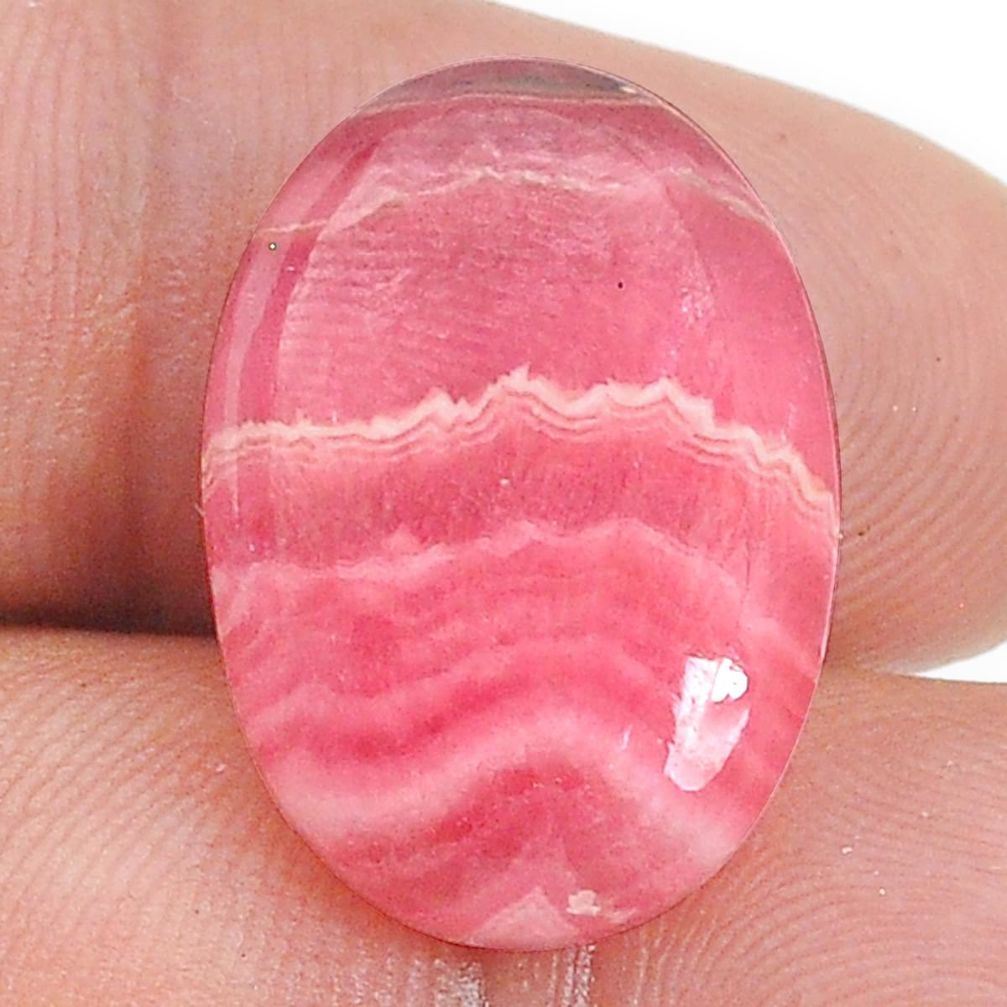 Natural 20.10cts rhodochrosite inca rose pink 22x15mm oval loose gemstone s28857