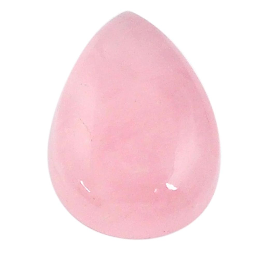Natural 7.55cts rose quartz pink cabochon 14x10 mm pear loose gemstone s26267