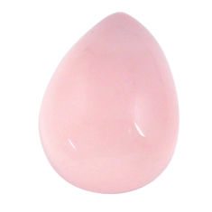 Natural 7.70cts rose quartz pink cabochon 14x10 mm pear loose gemstone s26273