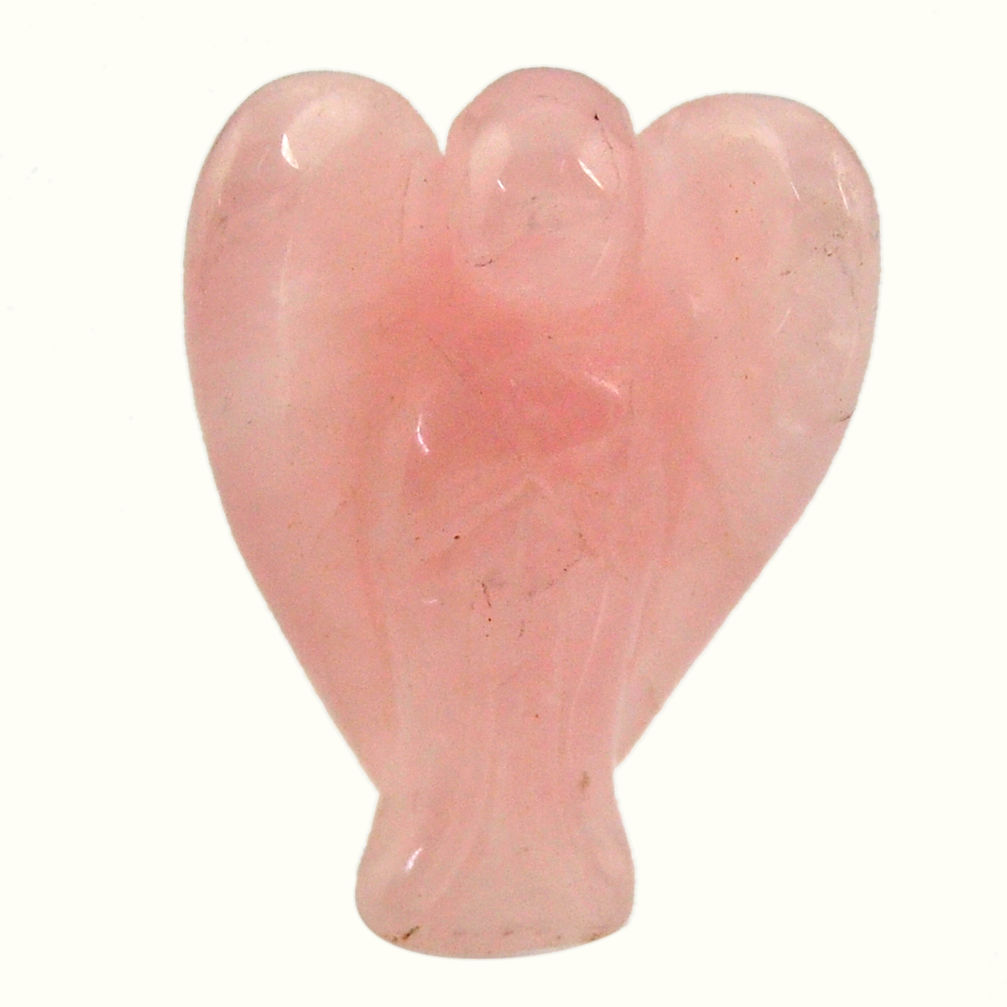 Natural 34.35cts rose quartz pink cabochon 26x20 mm angel loose gemstone s16469