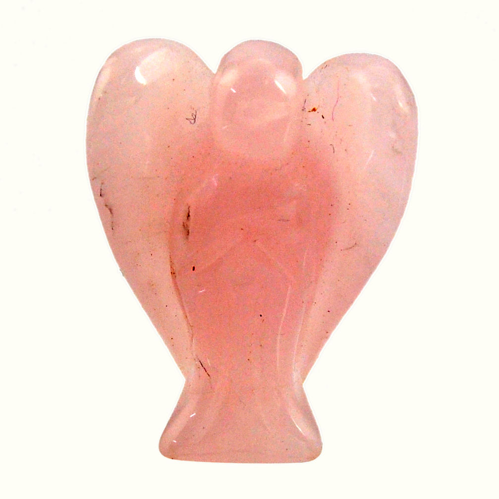 Natural 35.05cts rose quartz pink cabochon 26x20 mm angel loose gemstone s16480