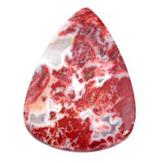 Natural 64.45cts rosetta stone jasper 47x32 mm pear loose gemstone s21189