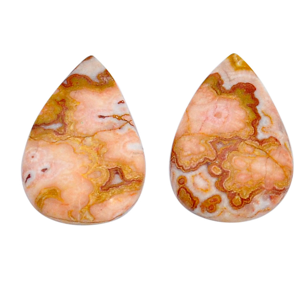 Natural 10.45cts rosetta stone jasper pink 18x12 mm pear loose gemstone s29492
