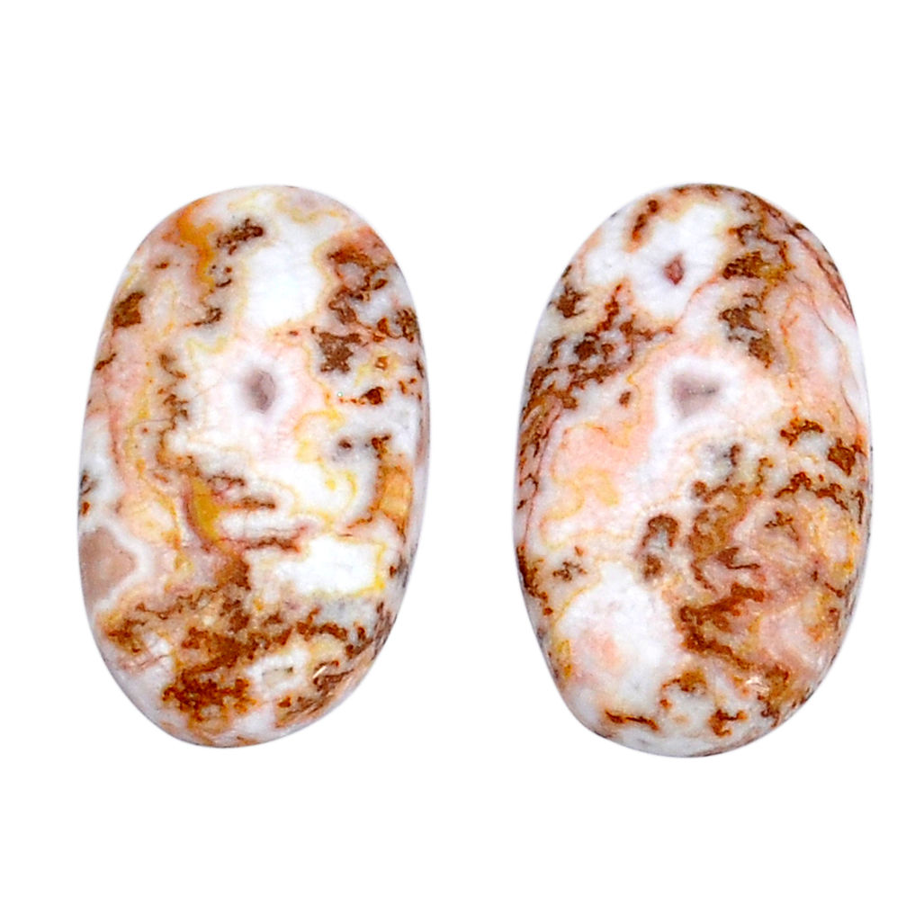 Natural 17.15cts rosetta stone jasper pink 21x12 mm oval loose gemstone s29486