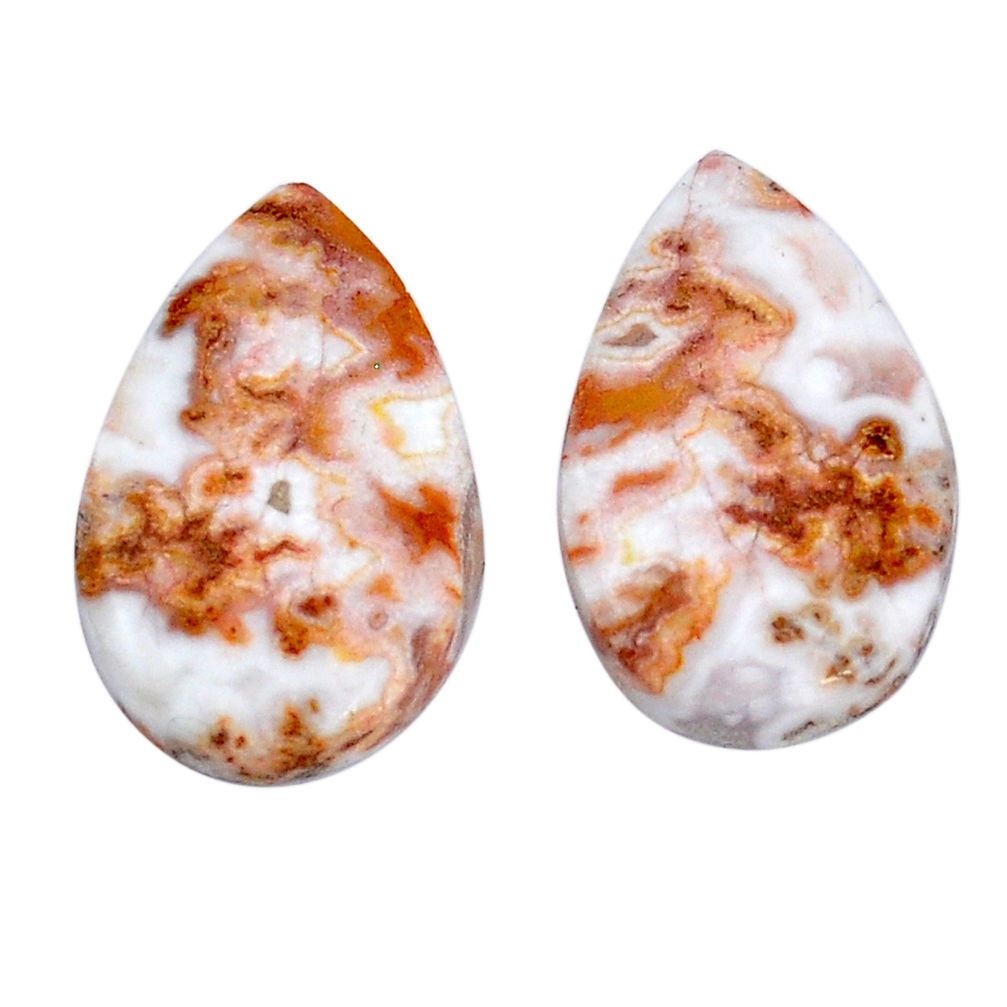 Natural 16.45cts rosetta stone jasper pink 21x12.5 mm pear loose gemstone s29488