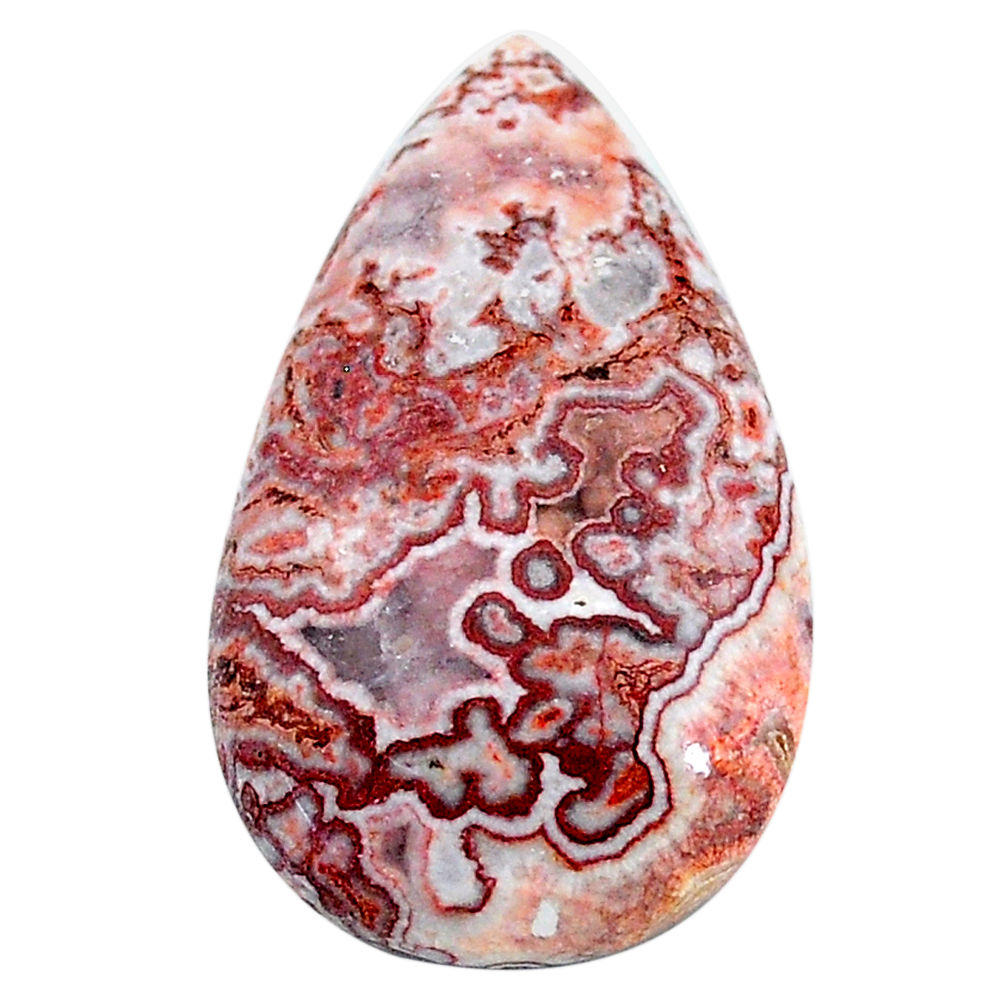 Natural 24.35cts rosetta stone jasper pink 31x18 mm pear loose gemstone s24790