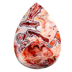 Natural 28.45cts rosetta stone jasper pink 31x20 mm pear loose gemstone s24784