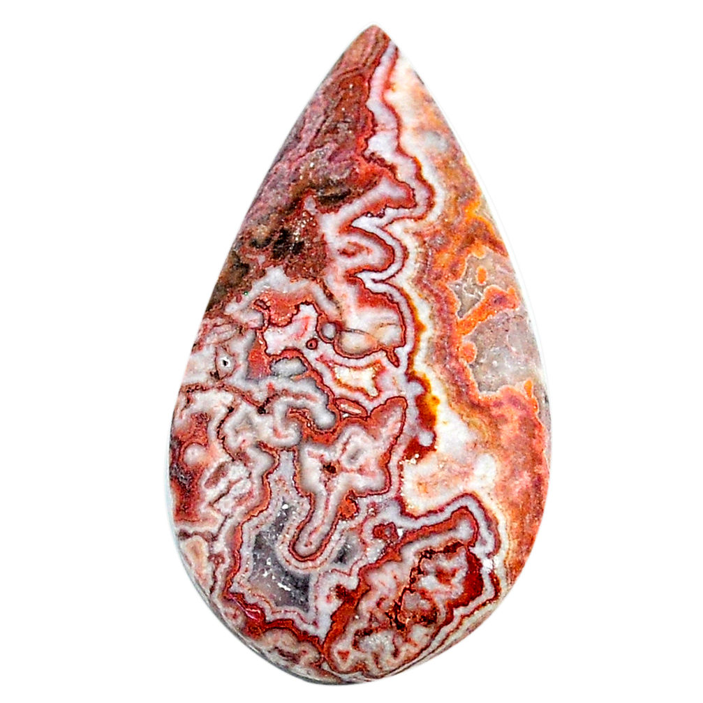 Natural 29.45cts rosetta stone jasper pink 37x20 mm pear loose gemstone s24792