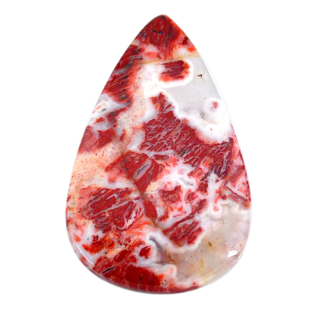 Natural 52.10cts rosetta stone jasper pink 44x27 mm pear loose gemstone s21186