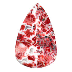 Natural 55.30cts rosetta stone jasper pink 50x29 mm pear loose gemstone s21185