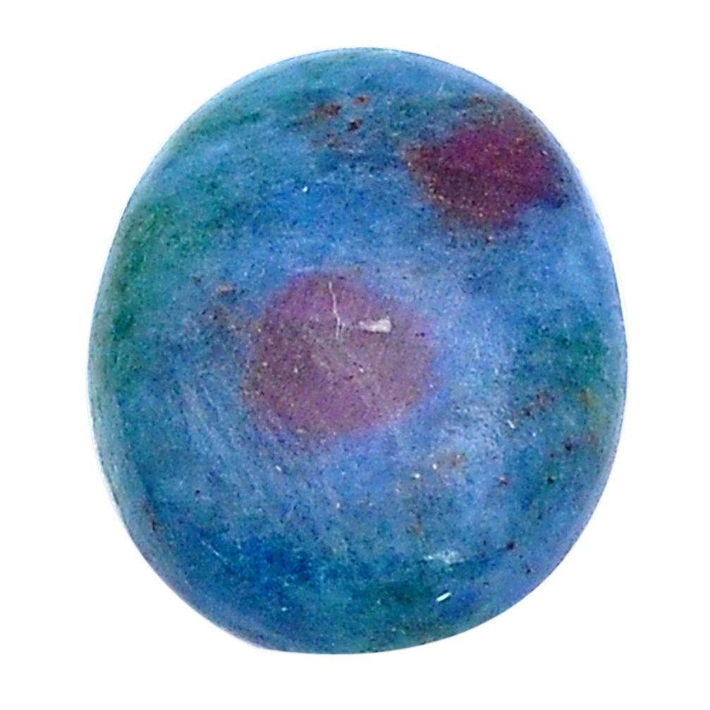 Natural 17.35cts ruby in kyanite blue cabochon 21x16 mm loose gemstone s28889