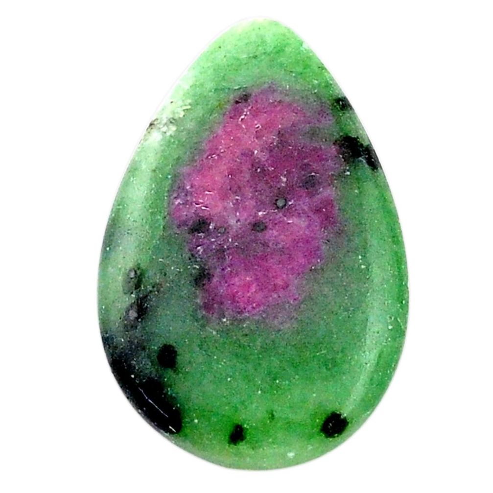 Natural 16.05cts ruby zoisite pink 25x16.5 mm pear loose gemstone s25664