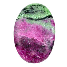 Natural 18.10cts ruby zoisite pink 27x18 mm oval loose gemstone s25663