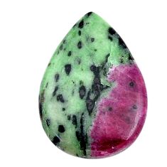 Natural 25.30cts ruby zoisite pink 28x20 mm pear loose gemstone s25671