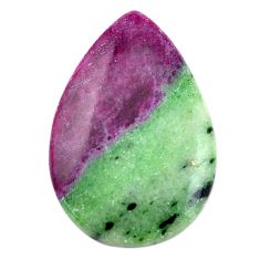 Natural 11.35cts ruby zoisite pink 29x20 mm pear loose gemstone s25668
