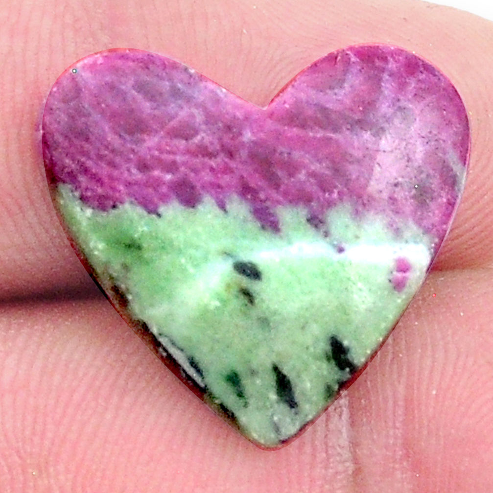 Natural 20.30cts ruby zoisite pink cabochon 22x20 mm heart loose gemstone s27514