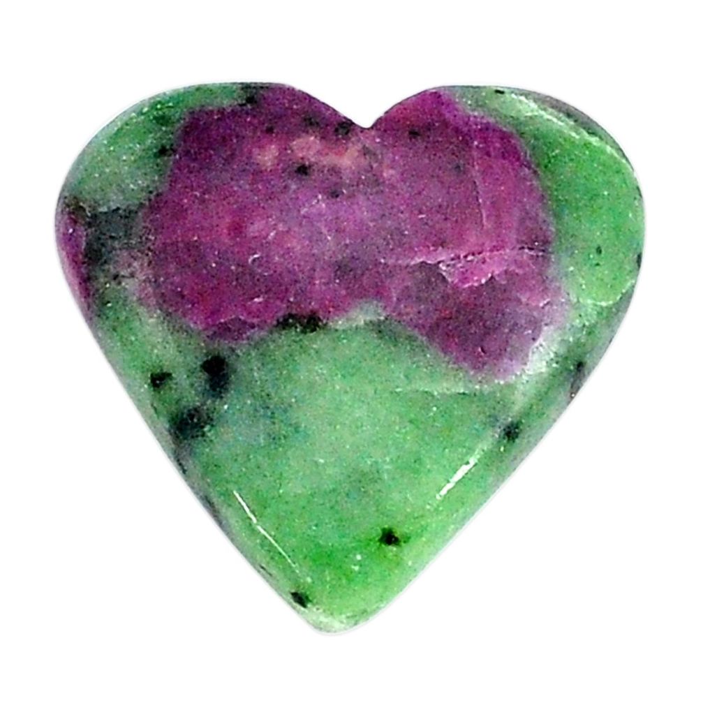 Natural 27.90cts ruby zoisite pink cabochon 24x23 mm heart loose gemstone s26311