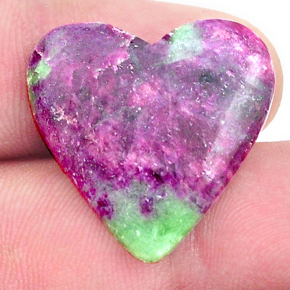 Natural 25.15cts ruby zoisite pink cabochon 25x24 mm heart loose gemstone s27512