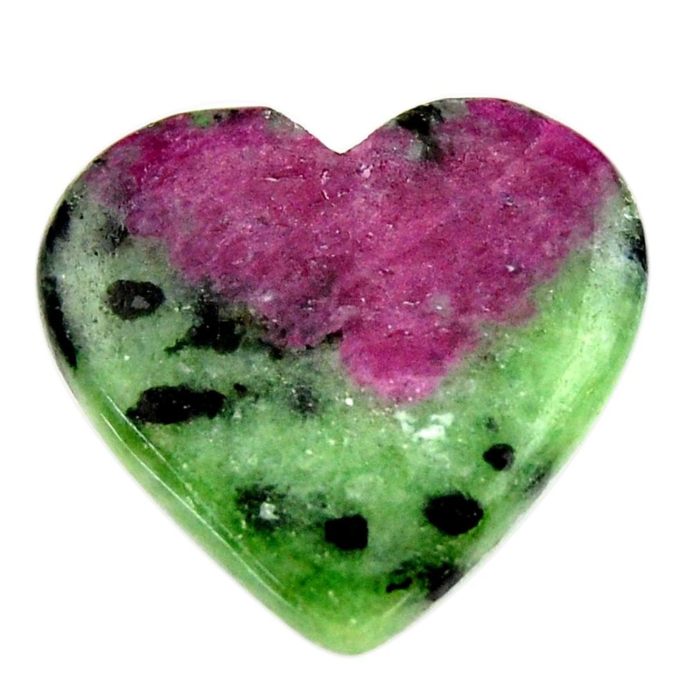 Natural 27.40cts ruby zoisite pink cabochon 26x25 mm heart loose gemstone s18470