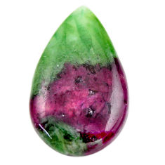 Natural 32.10cts ruby zoisite pink cabochon 32x19 mm pear loose gemstone s18461