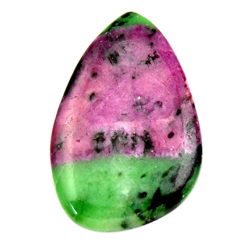 Natural 42.40cts ruby zoisite pink cabochon 36x23 mm pear loose gemstone s18465