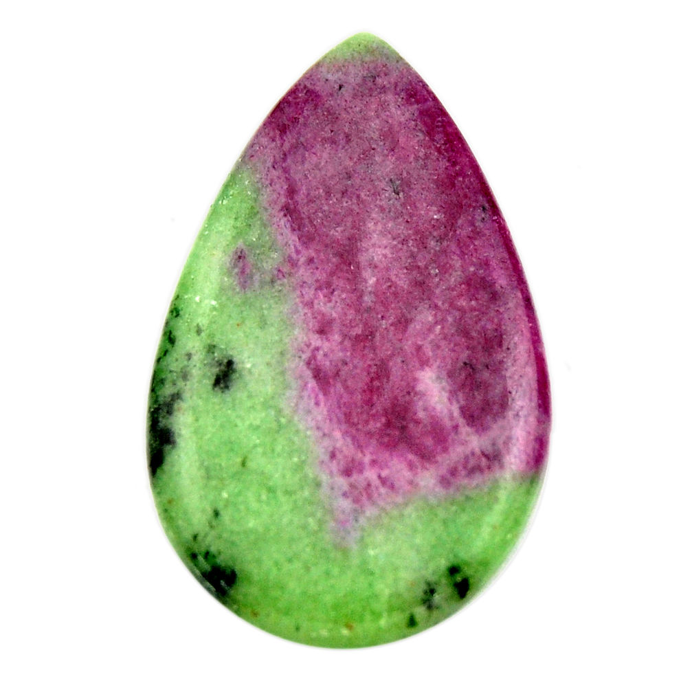 Natural 37.40cts ruby zoisite pink cabochon 37x22 mm pear loose gemstone s18466