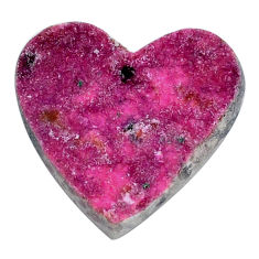 Natural 22.40cts ruby zoisite pink rough 24x23 mm heart loose gemstone s29161