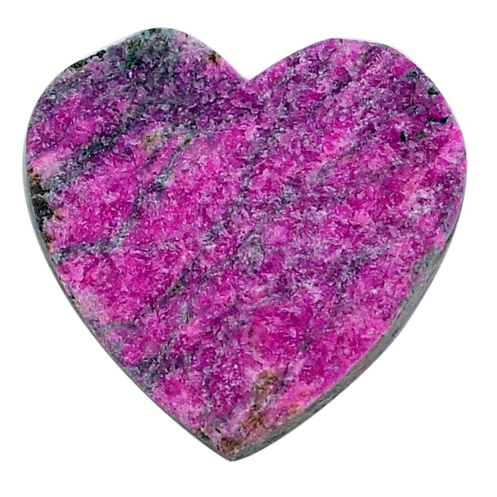 Natural 25.15cts ruby zoisite pink rough 26x25 mm heart loose gemstone s29173