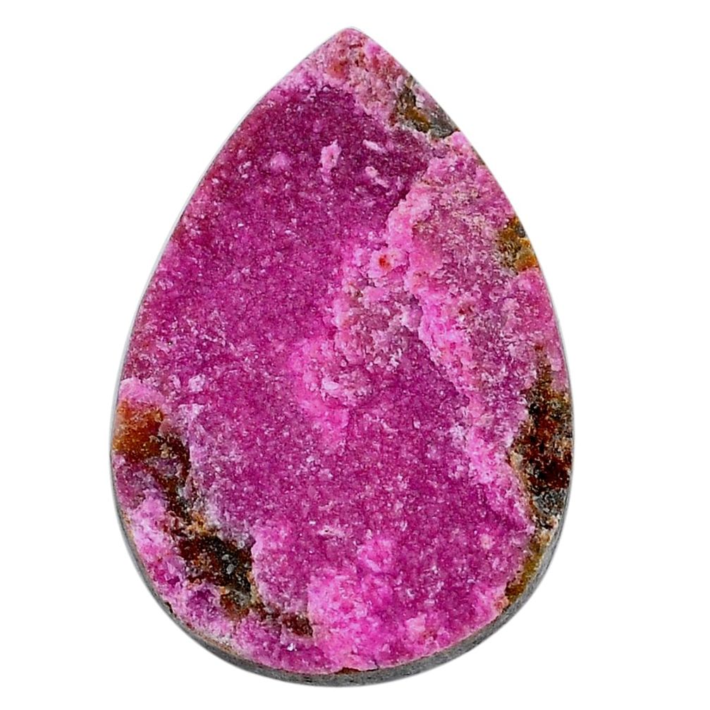 Natural 42.15cts ruby zoisite pink rough 38x26 mm pear loose gemstone s29165