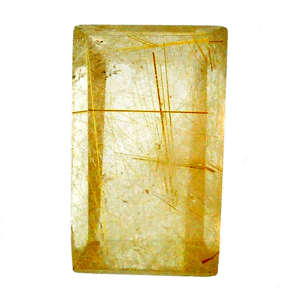Natural 27.40cts rutile golden cabochon 23x13.5 mm octagan loose gemstone s20069