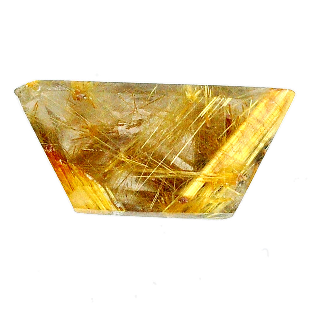 Natural 18.10cts rutile golden cabochon 25x12 mm fancy loose gemstone s20076