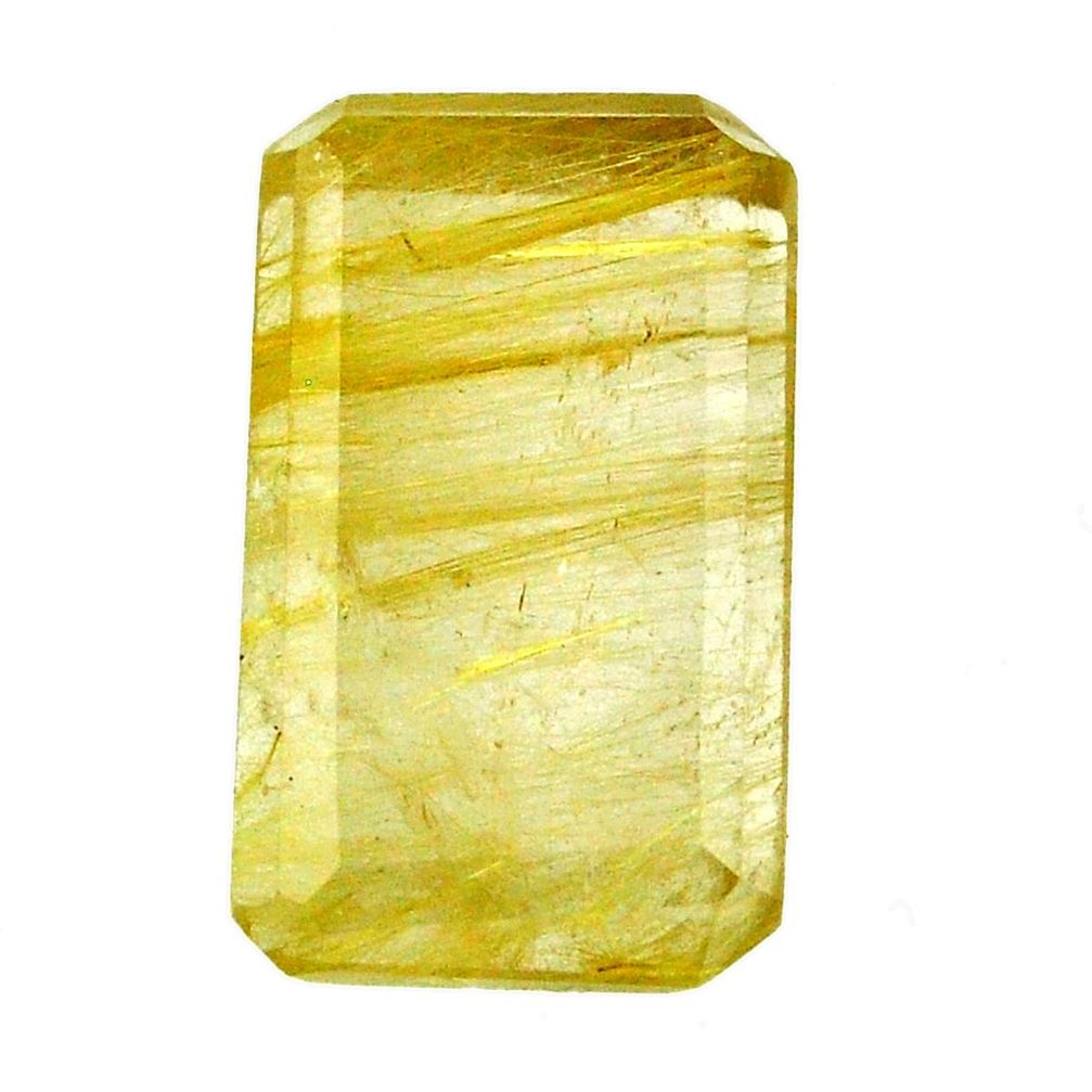 Natural 29.45cts rutile golden cabochon 26x15 mm octagan loose gemstone s20068