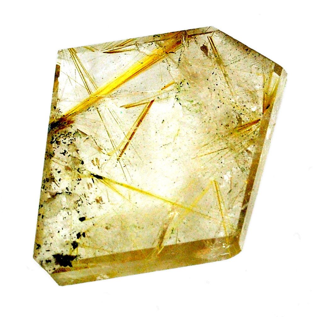 Natural 49.20cts rutile golden cabochon 31x28 mm fancy loose gemstone s20074