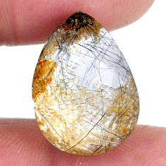 Natural 20.10cts scenic lodolite white cabochon 20x15 mm loose gemstone s20089