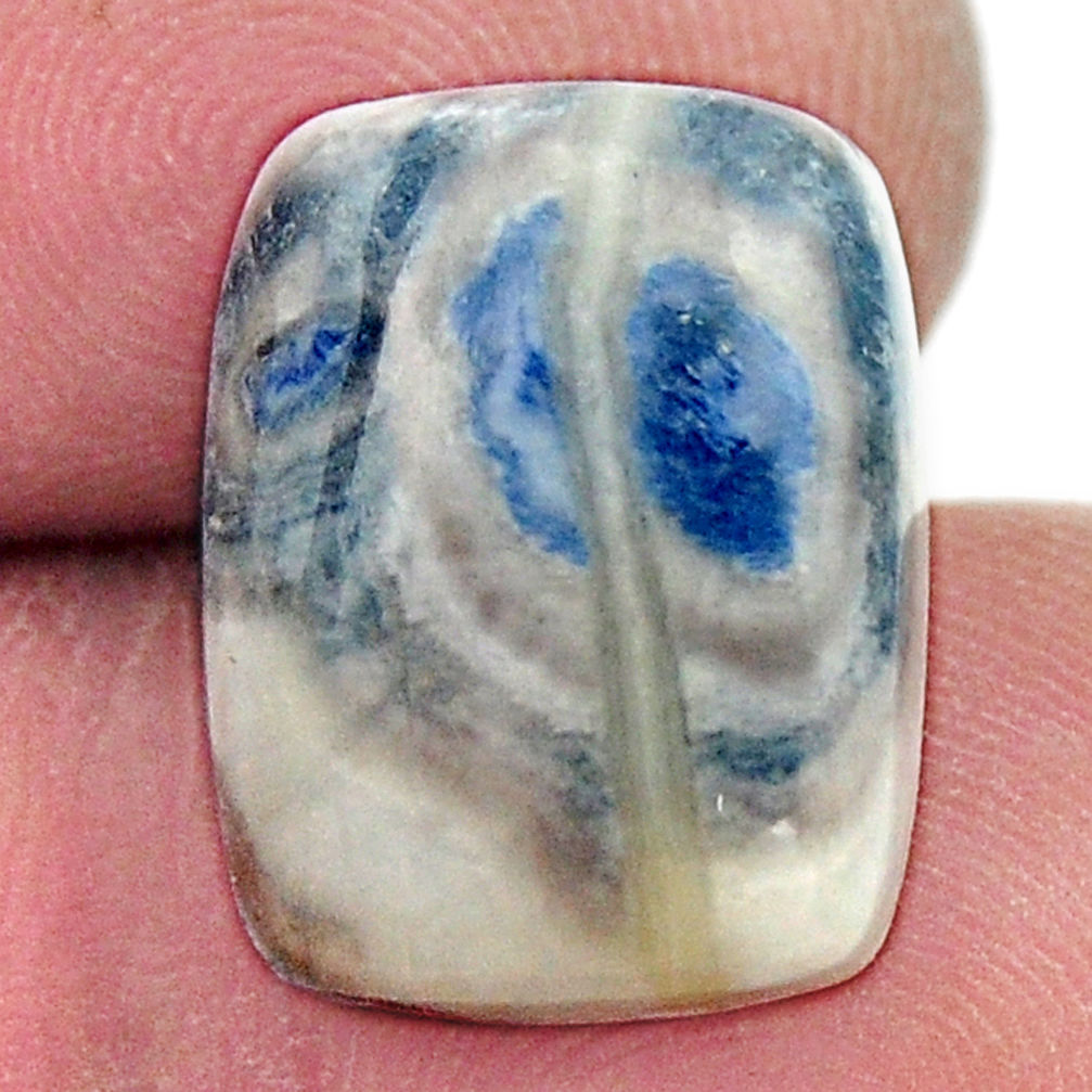 Natural 10.15cts scheelite (lapis lace onyx) blue 16x12 mm loose gemstone s17629
