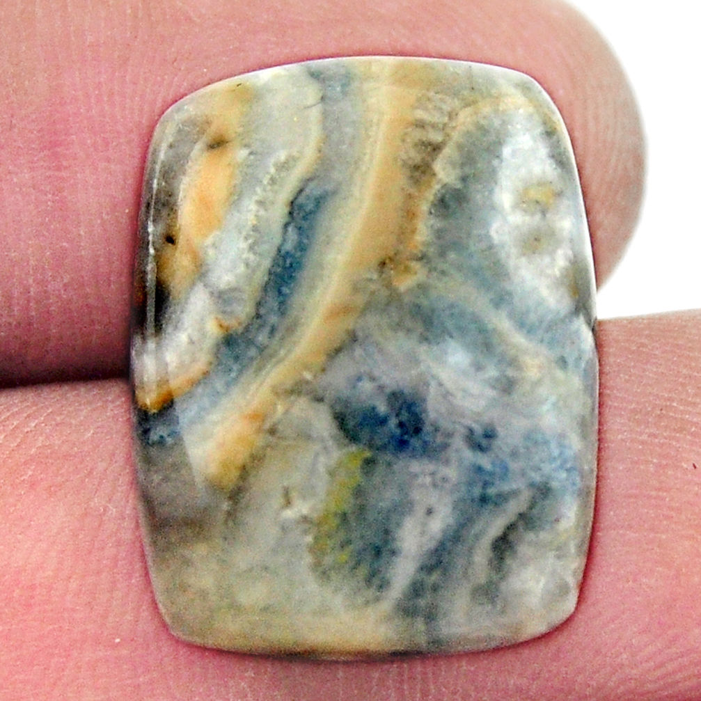 Natural 15.10cts scheelite (lapis lace onyx) blue 21x16 mm loose gemstone s17621