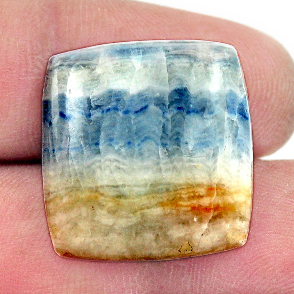Natural 19.30cts scheelite (lapis lace onyx) blue 21x20 mm loose gemstone s17635