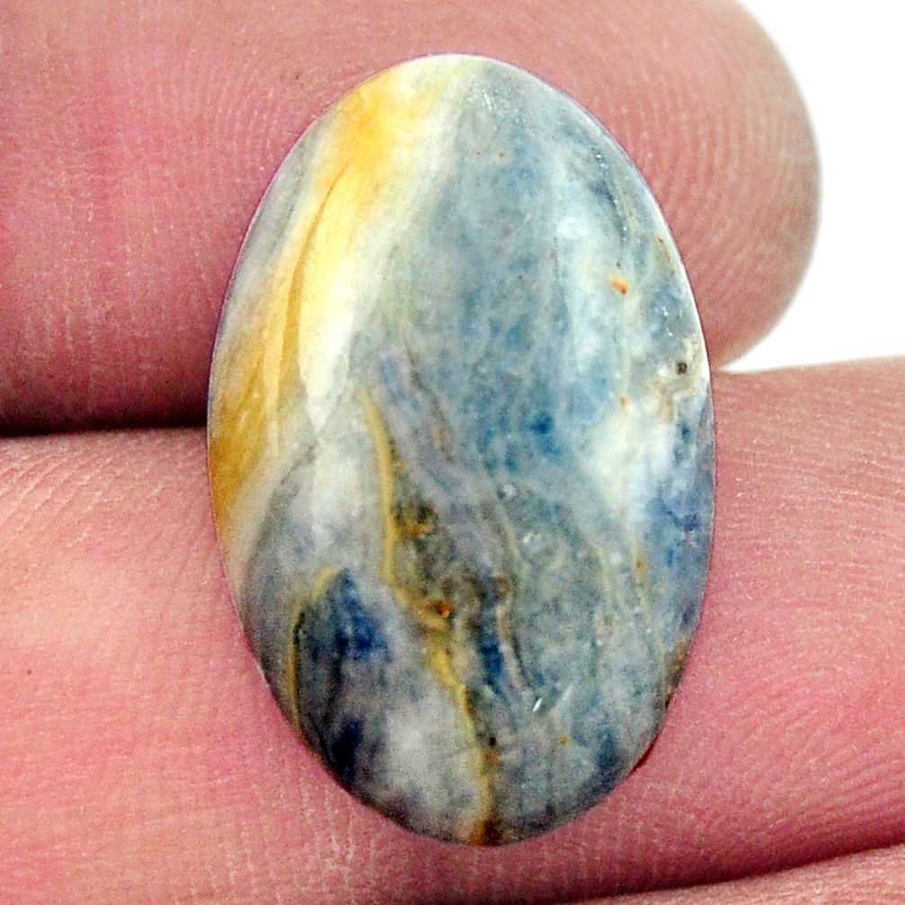 Natural 14.30cts scheelite (lapis lace onyx) blue 23x14 mm loose gemstone s17638