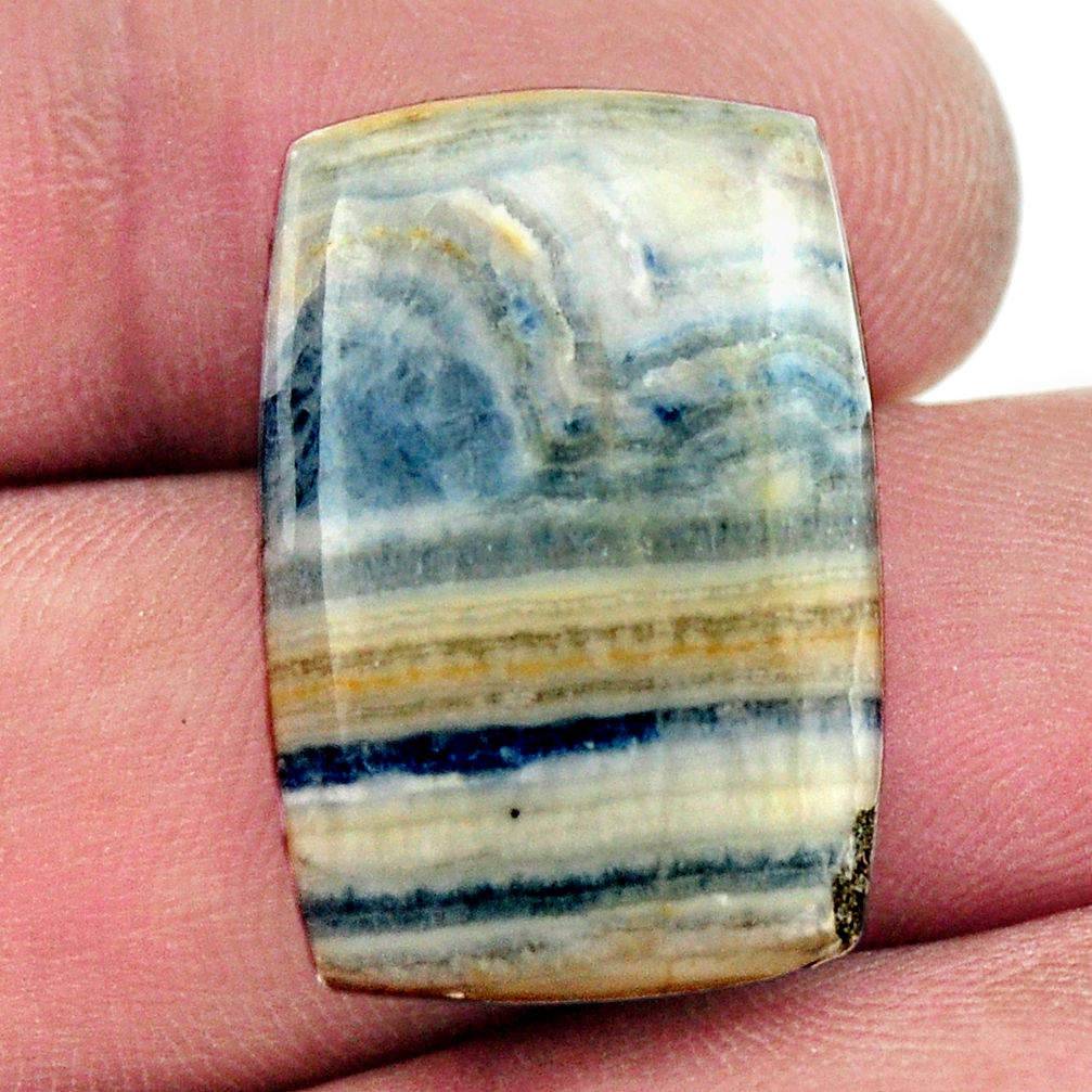 Natural 18.45cts scheelite (lapis lace onyx) blue 24x16mm loose gemstone s17607