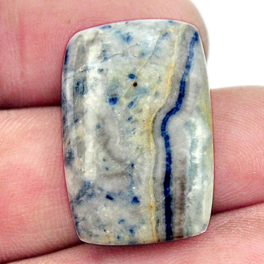 Natural 18.25cts scheelite (lapis lace onyx) blue 25x17 mm loose gemstone s17626